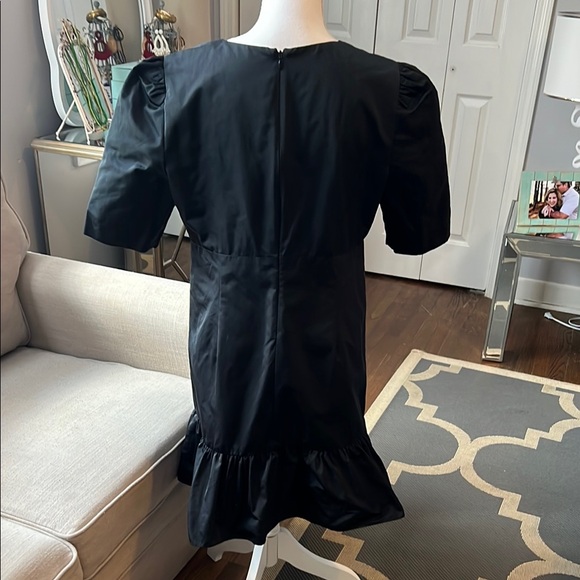 Nicole Miller Black Ruffled A-Line Mini Dress - Picture 2 of 3